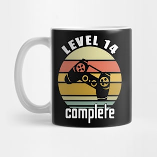 Level 14 Complete 14Th Birthday Year Old Gamer Vintage Gift Mug